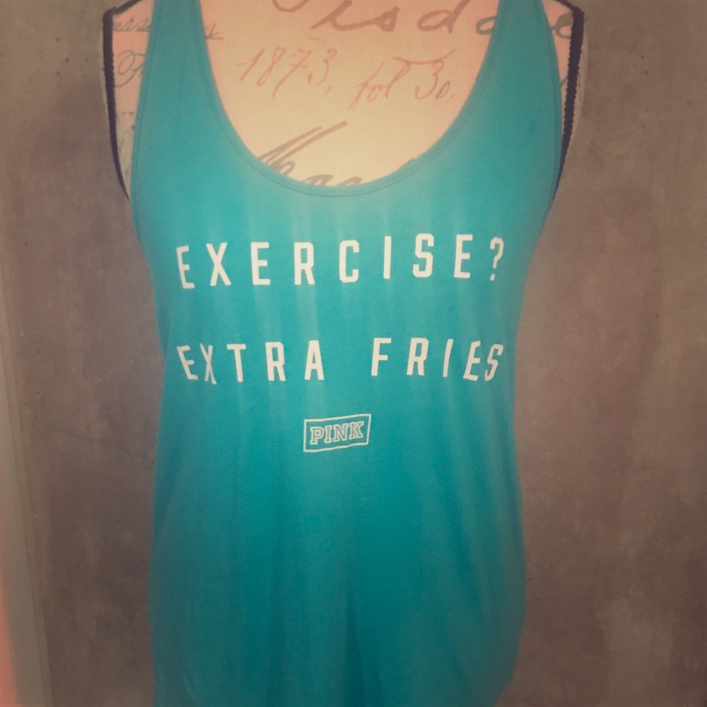 VS Pink Extra Fries Victoria Secret Pink Tank Top